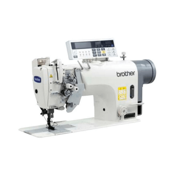 Brother T-8752C-407-N64D Twin Needle Direct Drive Split Needle Bar Lock Stitcher with Large Hook image 0