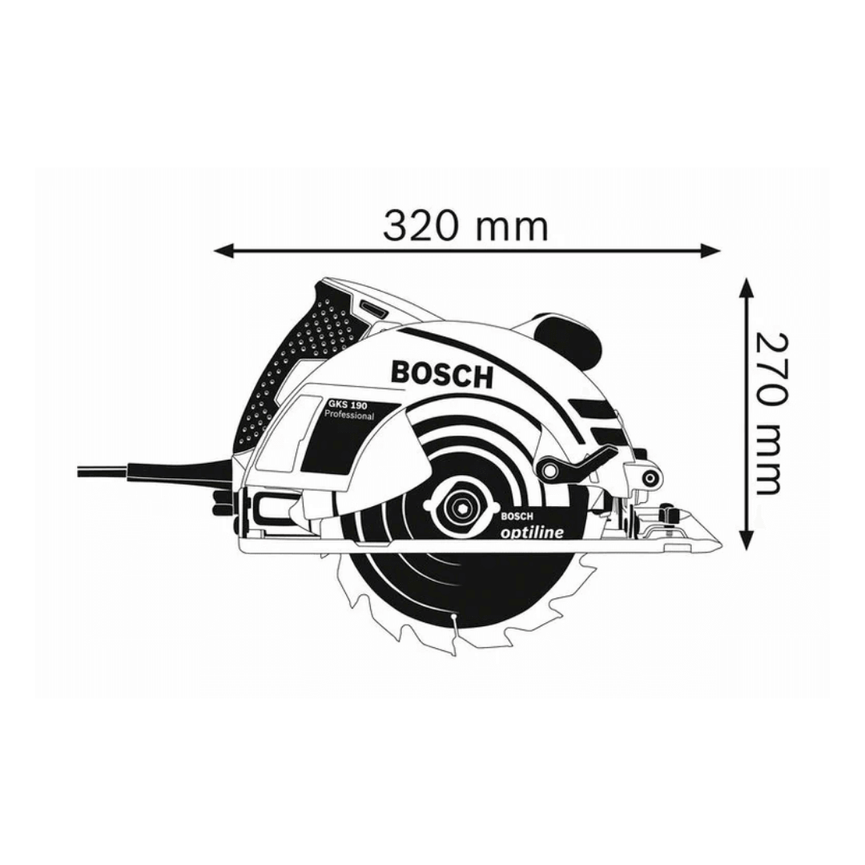 BOSCH Hand-Held Circular Saw GKS 190 Professional image 1