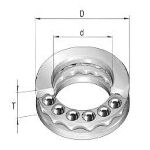 51106 Axial Deep Groove Ball Bearing image 0