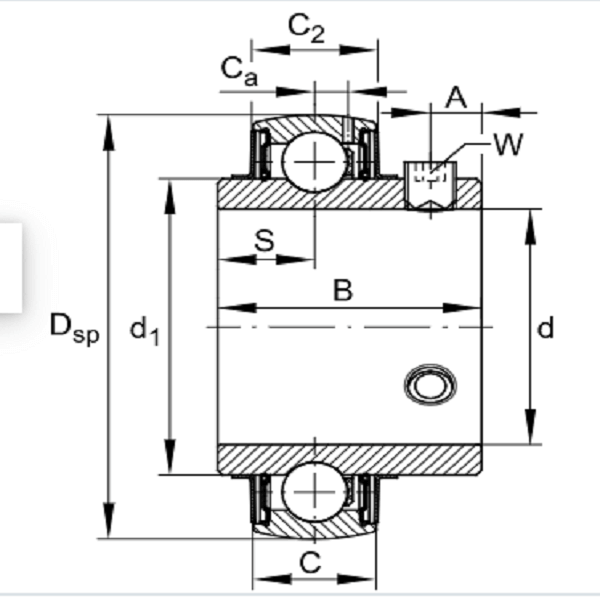 UC 207 Radial Insert Ball Bearing (Series UC) image 1