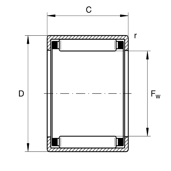 HK1616 SKF Drawn Cup Needle Roller Bearing image 1