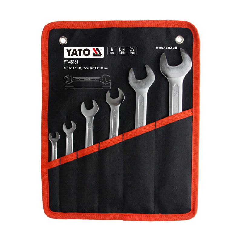 Yato Double Open End Spanner Set 6Pcs image 0