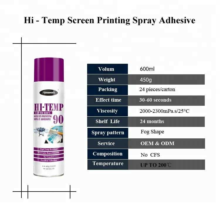 Hi-Temp Screen Printing Spray Adhesive