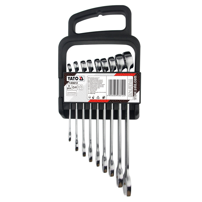 Yato Combination Spanner Set 9pcs 8-19mm