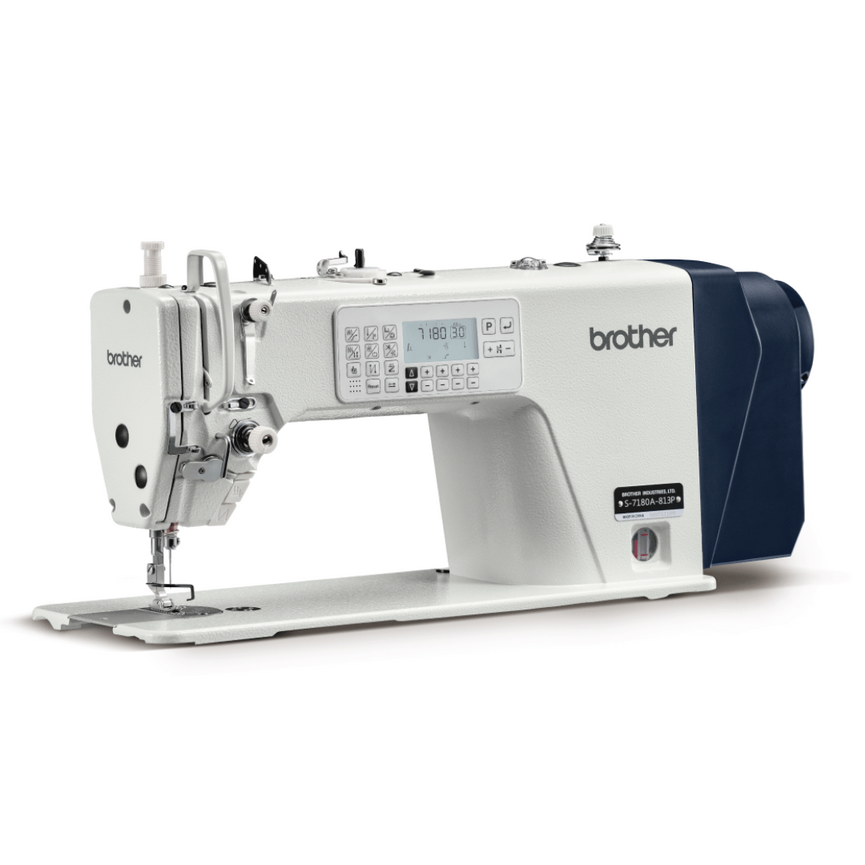 Brother S-7180A Single Needle Direct Drive Straight Lockstitch Machine with Thread Trimmer, Electric Feeding System & Presser Foot Lifter