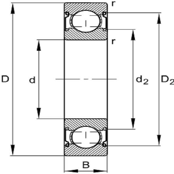 6205-C-2Z Deep Groove Ball Bearing image 1