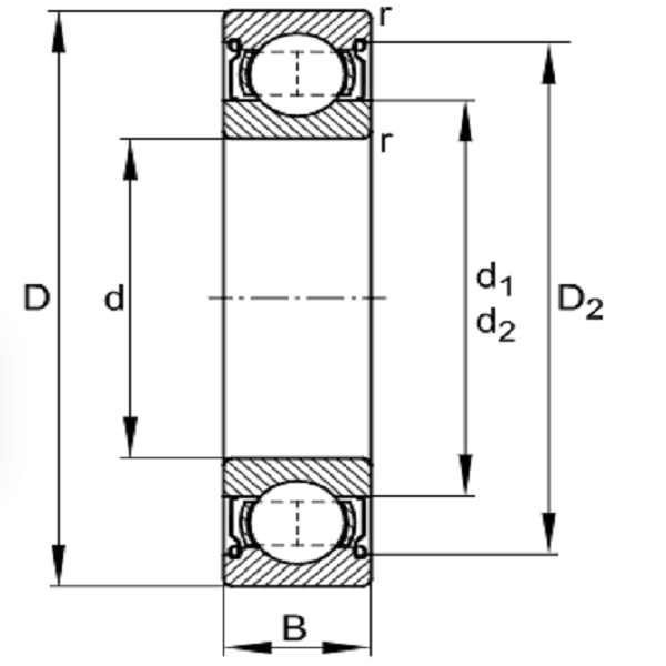 6202-C-2Z Deep Groove Ball Bearings image 1