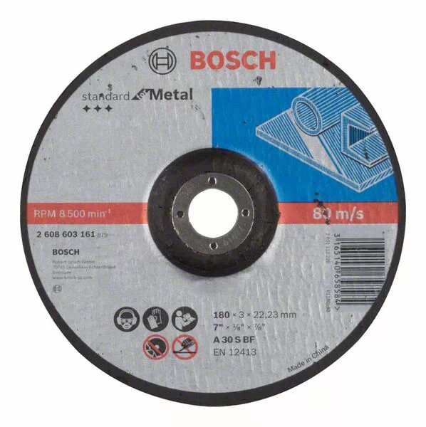 BOSCH Standard for Metal cutting disc with depressed centre A 30 S BF,BOSCH Standard for Metal cutting disc with depressed centre A 30 S BF,